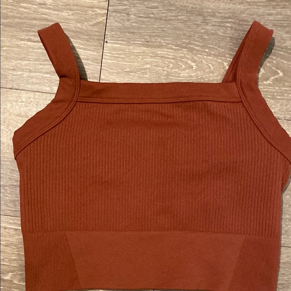 Abercrombie & Fitch YPB Women's Rust Ribbed Tank Top Sz Small